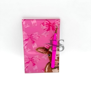 Top Selling Cow Bow Eyelash <b>Tiles</b> Wholesale price Custom Logo Sustainable Acrylic Lash <b>Tiles</b> With <b>Magnets</b> For Tweezers - Product Image 5