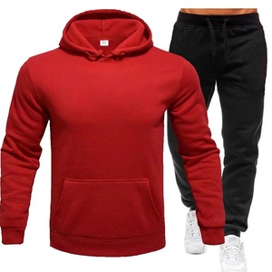Men's New Solid Color Fleece Hoodie Tracksuit XS Zip Collar Sportswear Jogger Casual Sweatershirts Sweatpants Streetwear Winter - Product Image 2