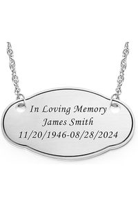 Medium to <b>Large</b> Custom Engraved Name Tag Urns with Heart <b>Angel</b> <b>Wings</b> Personalized Hanging Urn Nameplate Chain Funeral Supplies - Product Image 2