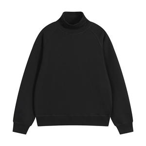 Sudadera de Cuello Alto para Hombre, Otoño Invierno, Estilo Occidental, Tejido Polar Suave al Tacto, Gruesa, Holgada, Manga Larga - Product Image 4