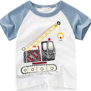 Enfant en bas âge garçon tricoté élégant et confortable coton t-shirt personnalisé Applique Boutique vêtements pour l'été - Product Image 4