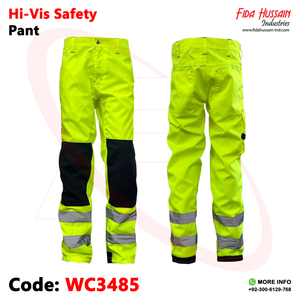 Suministro de fábrica Hi vis Yellow Reflective Security Cargo Safety Construction Workwear Holster Cargo Pantalones de trabajo para hombres - Product Image 5