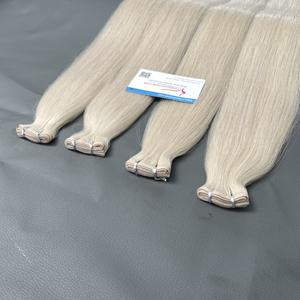 Precio de fábrica Estilo natural Cabello de trama invisible más delgado Extensiones de cabello de trama de genio dibujado doble Paquete de cabello humano - Product Image 5