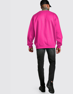 Sweat-shirt à col rond en molleton épais 100 % coton pour homme, coupe décontractée, vente en gros, OEM - Product Image 4