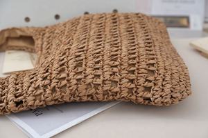 2026 New Summer Paper Woven <b>Bag</b> for Women, Hollowed-out <b>Large</b>-capacity Shoulder Tote <b>Bag</b> for <b>Beach</b> Vacation - Product Image 4