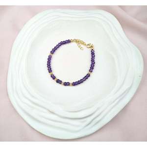 AAA+ Handmade Amethyst Ball <b>Bracelet</b> <b>Gemstone</b> Jewelry with Garnet Opal Onyx Pearl Jade for Christian Occasions Gift Idea - Product Image 5
