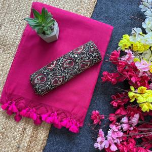 Magnifique couleur Khadi coton Saree célébrité inspiré travail lourd pour la fête porter un look uni et chic pour la vente en ligne d'été - Product Image 4