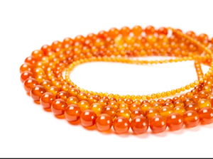 Carnelian ธรรมชาติ15นิ้ว rondelles ทรงกลมลูกปัดเรียบสำหรับเครื่องประดับเช่นกำไลข้อเท้าสร้อยข้อมือสำหรับผู้หญิง1เต็มเส้นอัญมณี - Product Image 5