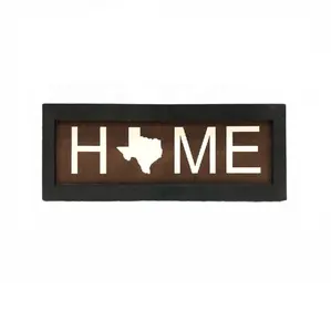 Hangende Decoratieve Deur Houten Bord Houten Muur Decor Texas State Home Sign