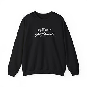 Sudadera Unisex con Cuello Redondo para Amantes de los Galgos, Café + Galgos, para Dueños de Galgos, Sudaderas y Hoodies Promocionales - Product Image 1