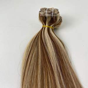 26-Inch Raw Virgin Remy Hair Extensions Double Drawn <b>Piano</b> Color Straight Weave High Quality for All Colors - Product Image 3