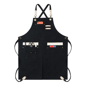 Sleeveless Canvas Polyester Bib <b>Apron</b> Reusable Cooking <b>Kitchen</b> <b>Aprons</b> for Women and Men Chef Style - Product Image 3