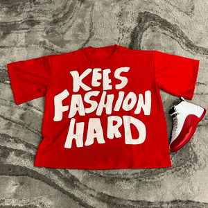 Camiseta cuadrada de algodón 100% de peso pesado personalizada, estilo Vintage negro con hombro caído, ropa de calle de gran tamaño, tela de punto - Product Image 5