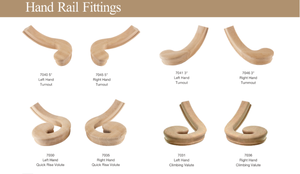Raccord de main courante en peuplier pièces d'escalier élégantes à montée rapide à droite et accessoires de garde-corps en bois pour la conception d'escalier moderne - Product Image 5