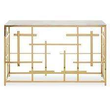 Antique Brass Metal <b>Console</b> <b>Tables</b> Multi-Square Frames Marble Top Modern Design Home Office Furniture - Product Image 4