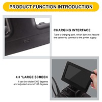 Microscope de visualisation d'inscriptions sur diamants Boasta Jewelry 2e génération 50X-1000X avec écran 4,3 pouces 360° °   Lampe LED avec charge USB-C