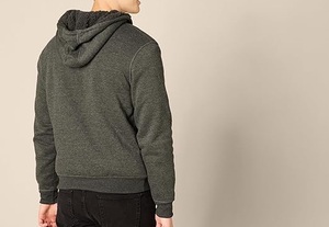Custom Zip-Up Winter Hoodies for Men Plus Size Boxy Fit Oversized Fleece <b>Spandex</b>/Cotton Thick Zipper with Custom Colors & Logo - Product Image 2
