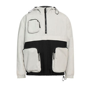 Veste coupe-vent pull de haute qualité grande taille coupe ajustée vêtements de sport veste coupe-vent multi-poches Anorak veste pour hommes - Product Image 5