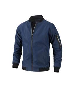 Chaquetas universitarias de talla grande para hombre, logotipo personalizado, con capucha, satinado y tela de lona, procesado recubierto de Boomletcorp - Product Image 1