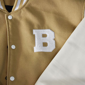 Personalizado 2026 nueva llegada personalizable lona Formal Varsity chaqueta Premium clásico cremallera Vintage College béisbol frontal para hombres - Product Image 3