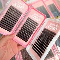 Extensions de cils individuelles en fibres PBT de Shandong YY, faites à la main, sans cruauté, véganes, 0,07 MIX, naturelles, douces, légères, mates
