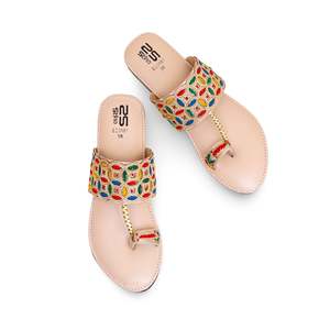 Multy Ethnic EC0181 Sandales à talons diverses ethnies inspirées Chappal - Product Image 1