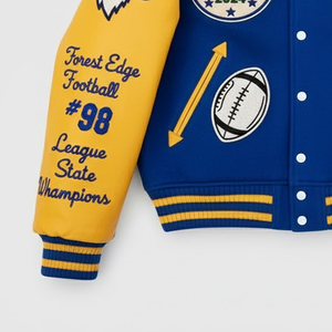 Veste de Baseball pour Hommes en Chenille Brodée Personnalisée de Haute Qualité, Vêtement d'Automne et d'Hiver à Séchage Rapide - Product Image 3