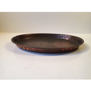 Bandeja de servicio de cobre, diseño superior de producto sin pulir - Product Image 2
