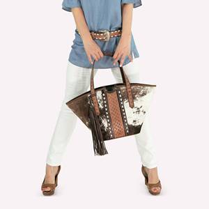 กระเป๋าสะพายหนังวัวสไตล์ตะวันตกสไตล์โบฮีเมียน, กระเป๋าแบบกระดุมสแน็ปมือถือ - Product Image 6