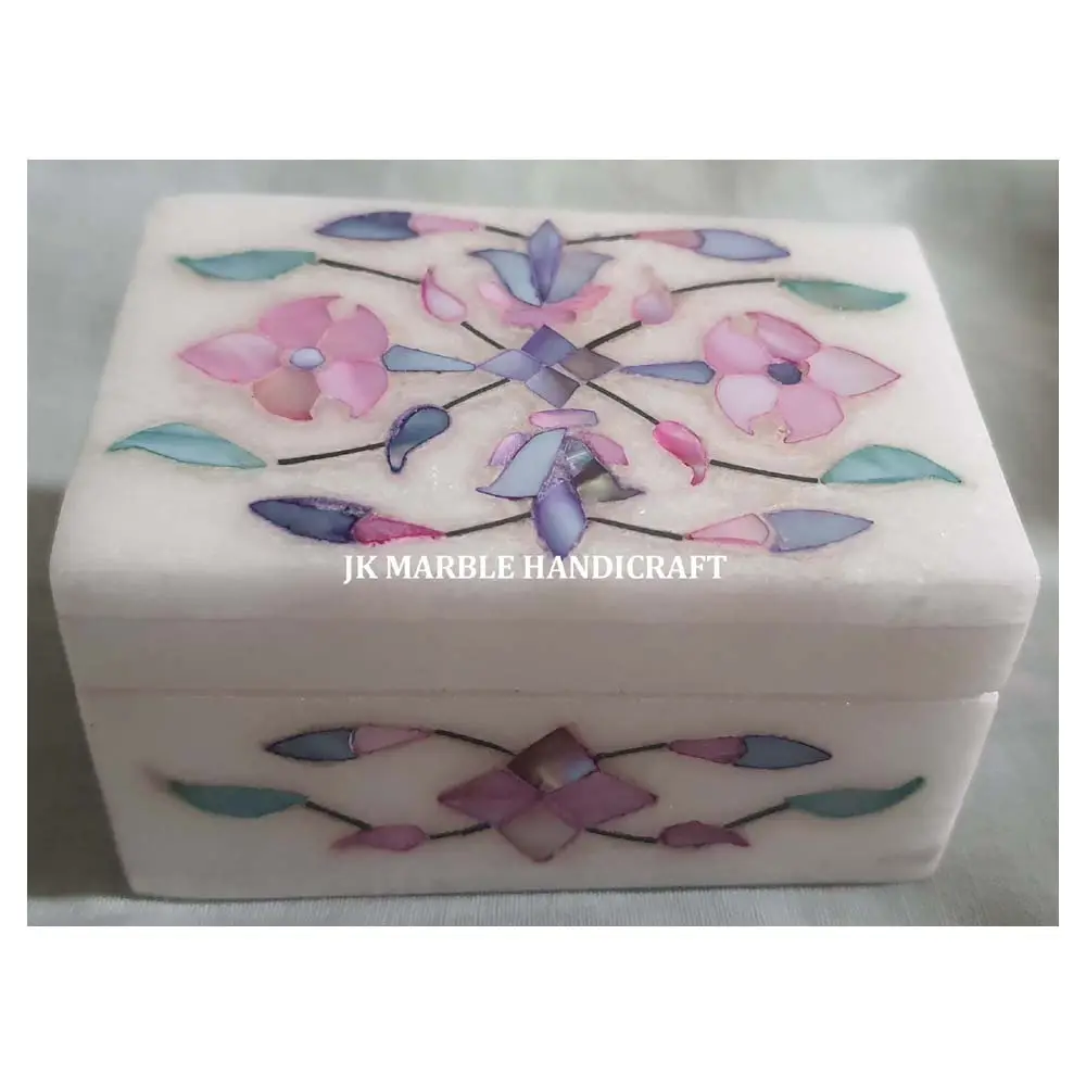 Hochwertige rosa und blaue Mischung Perlmutt Inlay Geschenk boxen Kleine Pillen boxen für Werbe geschenke Kunden spezifische Schmucks cha tullen
