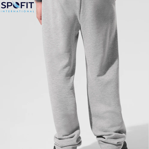 Men's High Quality 100% Polyester/Cotton Jogging Sweatpants Casual Sport Style Straight <b>Leg</b> Mid Waist Eco-Friendly Breathable - Product Image 4