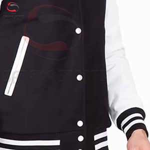 Chaqueta Varsity de Moda Masculina de Alta Calidad, Chaquetas de Béisbol Unisex con Bordado de Logotipo Personalizado - Product Image 6