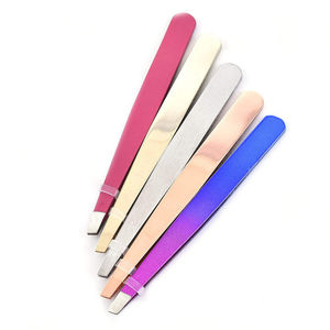 แหนบคิ้วสแตนเลสสำหรับร้านเสริมสวยที่มีน้ำหนักเบาออกแบบได้ตามต้องการฉลากส่วนตัว - Product Image 1