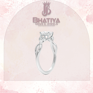 Oval Cut 1-3 CT Center Stone Lab Grown Diamond The Budding Willow Solitaire Ring Anillo de compromiso IGI Certified 925 Silver - Product Image 6