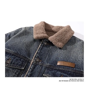 Men's Autumn Winter Thicken <b>Denim</b> <b>Jacket</b> Men Faux Fur Liner Fashion Loose Casual Plus Size <b>Denim</b> <b>Jackets</b> Jeans Coat Outerwear - Product Image 6