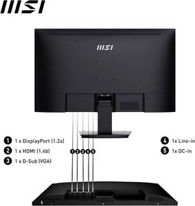 CN Original MSI Pro MP275Q 27 "2560 × 1440จอแสดงผลแบบแบนสำหรับใช้ในสำนักงาน IPS 100Hz 1ms mprt DP1.2 HDMI2.0สำหรับเล่นเกมแบบติดตั้ง Vesa - Product Image 3