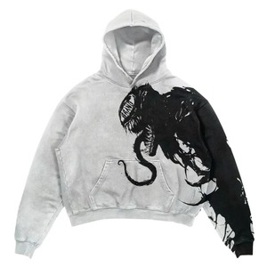 Sweats à capuche à manches longues surdimensionnés à imprimé gothique pour hommes y2k man hoodi American vintage trend niche classic sweatshirts - Product Image 4