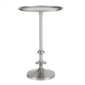 Mesa auxiliar elegante de metal de aluminio Chapado en plata Mesa central de diseñador hecha a mano de excelente calidad Precio al por mayor con estilo clásico - Product Image 1