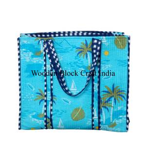 Sacs à main pour femmes, sac à bandoulière matelassé à imprimé floral, grands sacs fourre-tout en coton matelassé, sacs fourre-tout en coton personnalisés, sacs de shopping tendance, sacs de voyage - Product Image 5