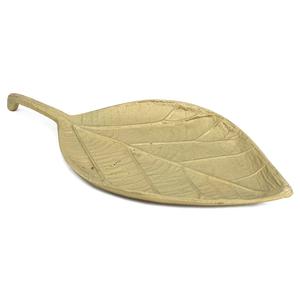 Plateau décoratif en feuille d'or, plat à bijoux en métal de luxe, plateau à bibelots moderne en laiton pour la décoration intérieure, centre de table basse, plateau en forme de feuille - Product Image 6