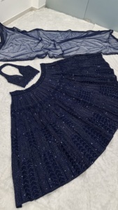 Conjunto de Lehenga Choli con Lentejuelas Bordadas para Mujer, Lehenga de Lujo para Fiesta o Novia con Dupatta - Product Image 5