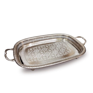 Bandeja de metal de gran calidad Bandeja DE SERVICIO DE HOTEL rectangular de acero inoxidable hecha a mano Bandeja de servicio a un precio más bajo - Product Image 2