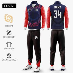 100% ropa deportiva de alta calidad hecha a medida para hombre transpirable cuello bolsillo chándal dos piezas gimnasio Jogging ropa al por mayor - Product Image 4