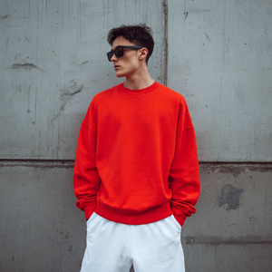 Winter Printed Sweatshirts Men Heavy Fleece Crew Neck Sweat Shirts Mens 400 GSM Printed Sweatshirt Men's - Product Image 2