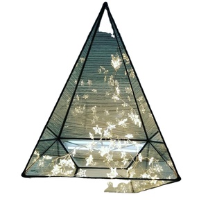 Terrarium en verre 3d, modèle en forme de pyramide, fait à la main, décoration pour la maison, Table de mariage, pour noël - Product Image 1