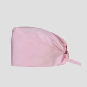 Black Colored Lining Scrub Caps for Men Women Bouffant Caps with Back <b>Tie</b> Ribbons Sweatband Custom Sizes - Product Image 6