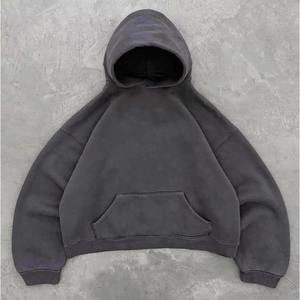 Conjunto Deportivo de Felpa con Lavado Ácido y Logotipo Personalizado, 100% Algodón, Pantalones Deportivos Acampanados y Sudadera con Capucha para Hombre, Ropa Deportiva Urbana - Product Image 5