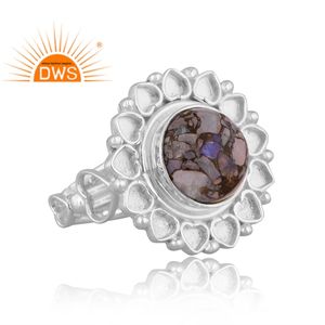 แหวนทองแดงโมฮาเวียสเตอริโอโอปอลพลอยสองชั้นทำจากเงินสเตอร์ลิงเป็นของขวัญสำหรับผู้หญิง - Product Image 3