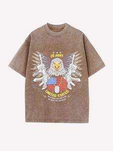 Épaule tombante surdimensionnée Conception et taille personnalisées imprimées 100% coton T-shirts graphiques Chemise respirante populaire OEM - Product Image 3