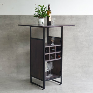 70x70x105cm Modern Luxury Square <b>Bar</b> <b>Table</b> with Wine Rack Rubberwood for Home Mall <b>Kitchen</b> Hotel-Contemporary BB016 Design - Product Image 6
